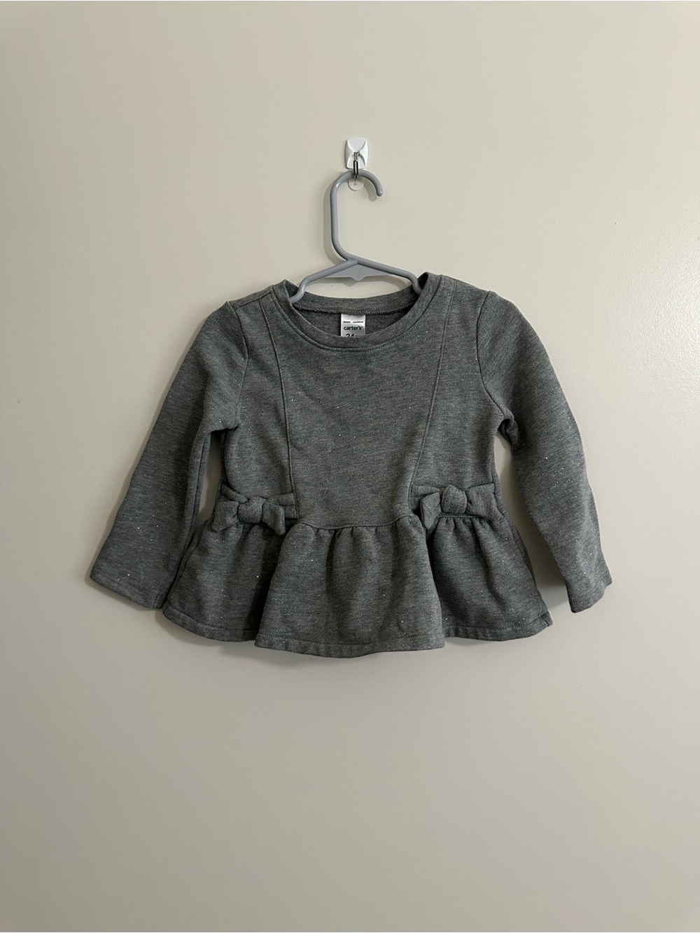 Carters Gray Sweater Long-Sleeve Top